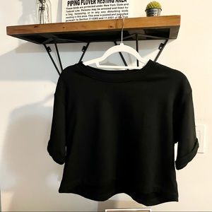NWOT Kittenish Black Cropped Tee